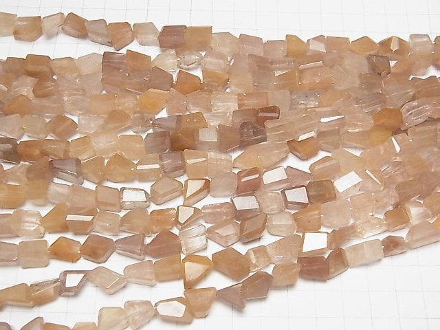 [Video] Orange Rutilated Quartz AAA - Faceted Nugget half or 1strand beads (aprx.9inch / 24 cm)