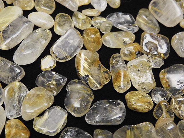 Chips, Rutilated Quartz, Undrilled Gemstone Beads