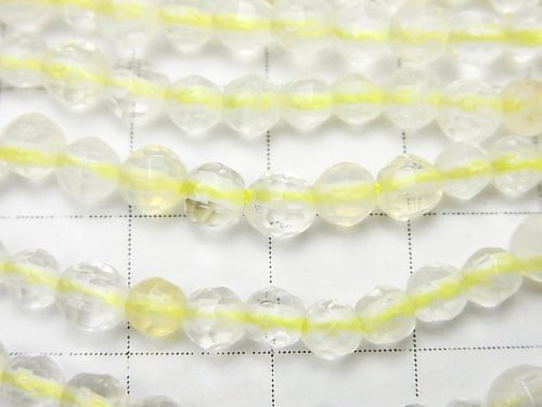 1strand $6.79! Opalite 32Faceted Round 4mm Yellow 1strand beads (aprx.15inch / 38cm)