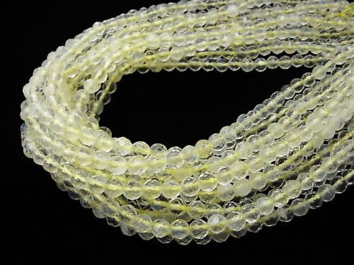 1strand $7.79! Opalite 64Faceted Round 6mm Yellow 1strand beads (aprx.15inch / 38cm)