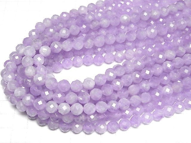 [Video]High Quality! Lavender Amethyst AA++ 64Faceted Round 8mm 1/4-1strand beads (aprx.15inch/38cm)