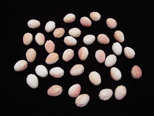 [Video] Queen Conch Shell AAA - Flower Bud 11x8x8mm [Half Drilled Hole] 3pcs