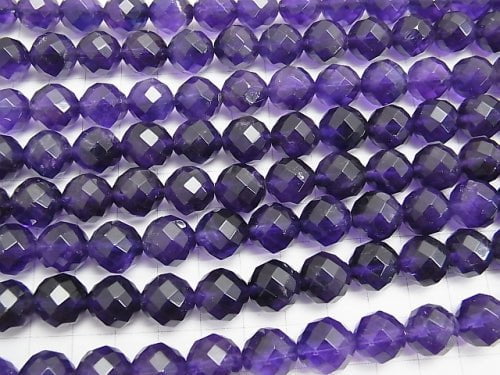 Amethyst AA ++ 64 Faceted Round 12 mm [dark color] 1/4 or 1strand beads (aprx.15 inch / 37 cm)