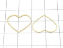 Metal Parts Components Heart 15x18mm Gold Color 5pcs