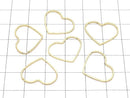 Metal Parts Components Heart 15x18mm Gold Color 5pcs