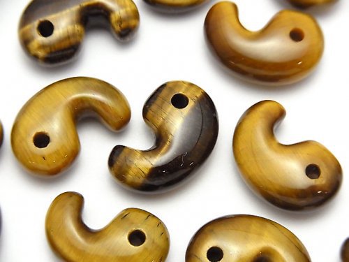 Yellow Tiger's Eye AA++ Comma Shaped Beads 18x12mm 3pcs