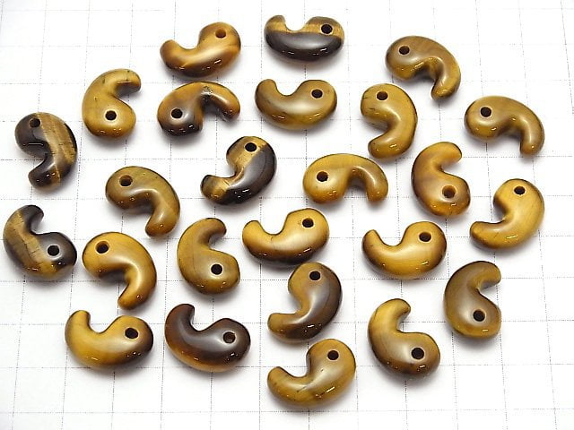 Yellow Tiger's Eye AA++ Comma Shaped Beads 18x12mm 3pcs