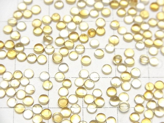 [Video]High Quality Citrine AAA Round Cabochon 3x3mm 10pcs