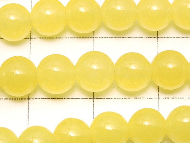 Yellow Color Jade Round 6mm 1strand beads (aprx.15inch / 38cm)