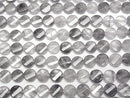 [Video] Gray Quartz AA Twist x Multiple Facets Faceted Coin 10x10x5mm Half or 1 Strand Beads (approx. 15 inches/38 cm)
