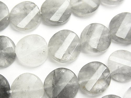 Coin, Other Quartz, Twist Gemstone Beads