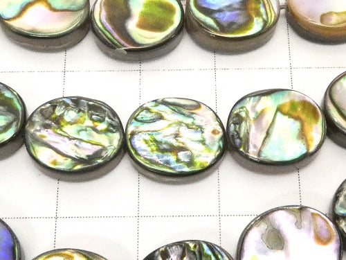 Abalone Shell  Oval 12x10x3mm half or 1strand beads (aprx.15inch/38cm)