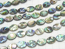 Abalone Shell  Oval 14x10x4mm half or 1strand beads (aprx.15inch/37cm)