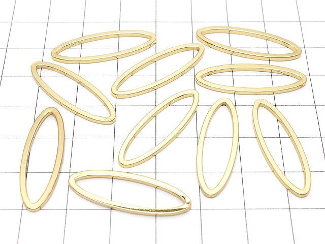 Metal Parts component Oval 30 x 10 mm gold color 5 pcs $3.39!