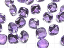 High Quality Amethyst AAA Loose stone Square Faceted 12x12mm 2pcs