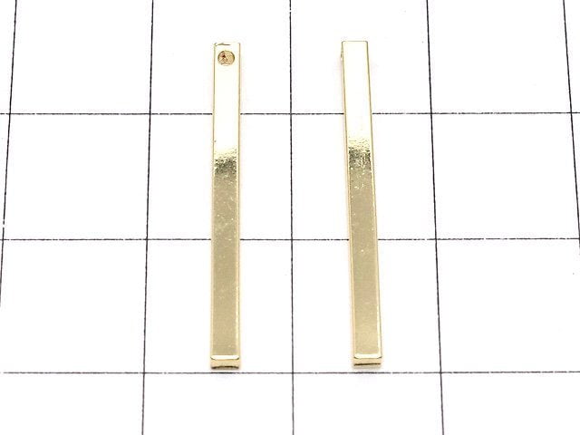 Metal Parts Square stick parts 25 x 2 x 2 mm gold color 5 pcs