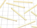 Metal Parts Square stick parts 40 x 2 x 2 mm gold color 5 pcs