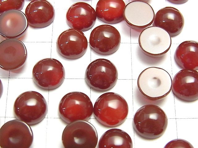 [Video] Red Agate AAA Round Cabochon 8x8mm 5pcs