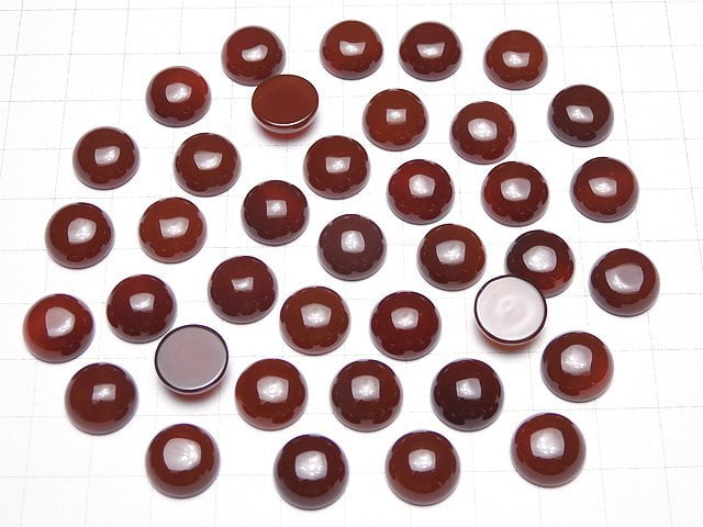 [Video] Red Agate AAA Round Cabochon 12x12mm 4pcs