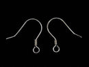 Silver925 Earwire Rhodium Plated 2pairs (4 pieces)
