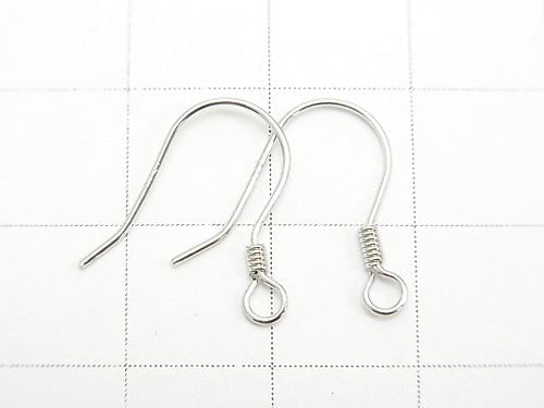 Silver925 Earwire Rhodium Plated 2pairs (4 pieces)