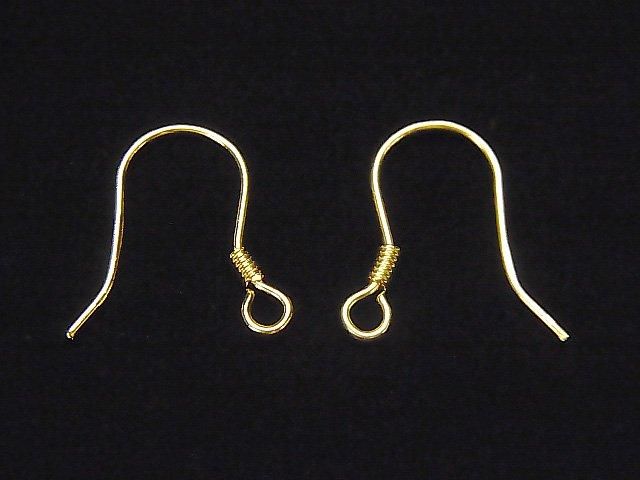 Silver925 Earwire 18KGP 2pairs (4 pieces)