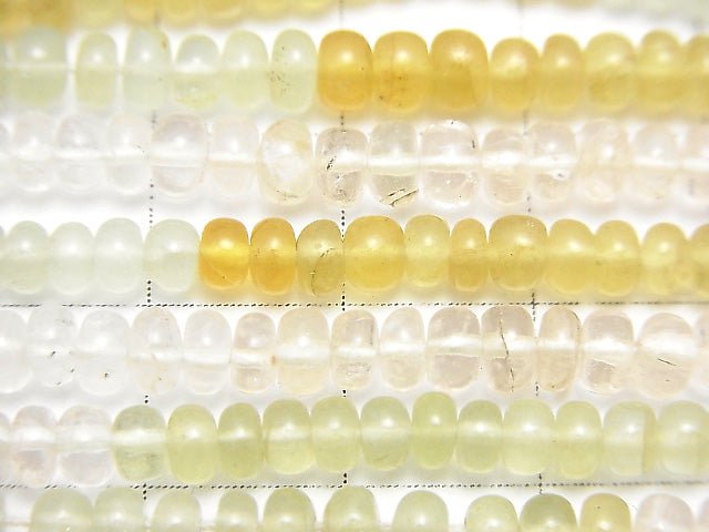 [Video] High Quality Beryl Mix (Multi Color Aquamarine) AAA - AA ++ Roundel half or 1strand beads (aprx. 13 inch / 33 cm)