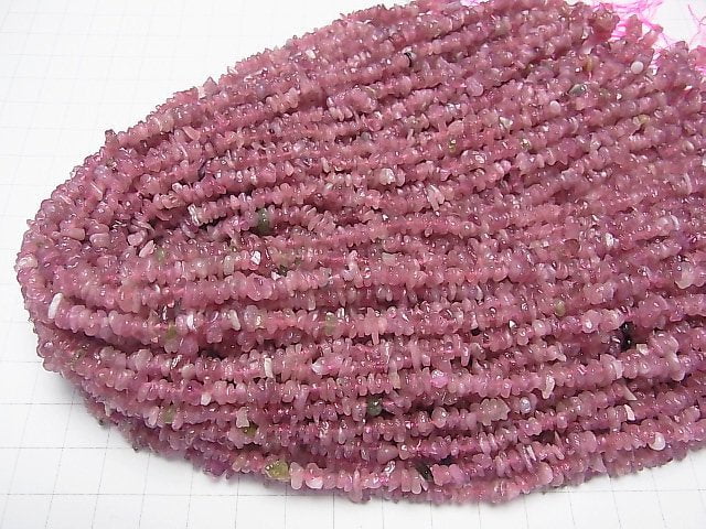 1strand $6.79! Pink Tourmaline AA ++ Chips (Small Nugget) 1strand beads (aprx.15inch / 38cm)