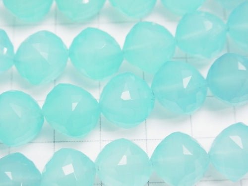 High Quality! Sea Blue Chalcedony AAA Dice Shape 12 x 12 x 12 mm 5 pcs or 1 strand beads (aprx.15 inch / 38 cm)