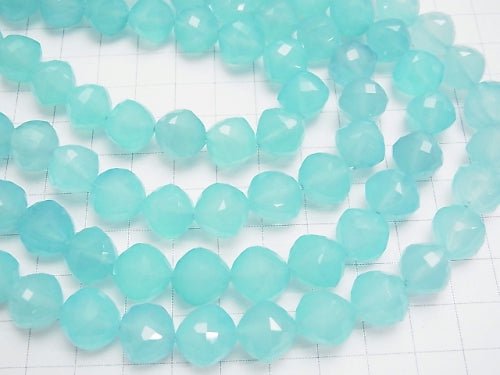 High Quality! Sea Blue Chalcedony AAA Dice Shape 12 x 12 x 12 mm 5 pcs or 1 strand beads (aprx.15 inch / 38 cm)