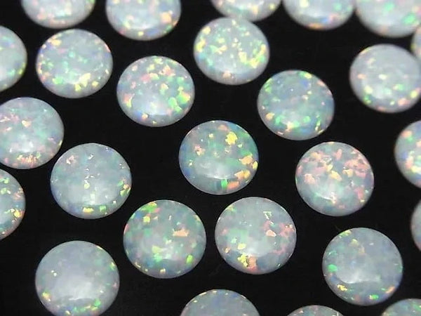 [Video] Kyoto Opal Round Cabochon 8 x 8 x 1.5 mm [White x Pink] 2 pcs $5.79!