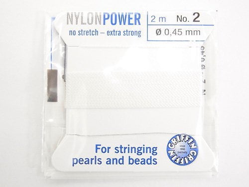 Griffin Cord (Nylon Beading Cord Thread) [0.30mm-0.70mm] White 1pc