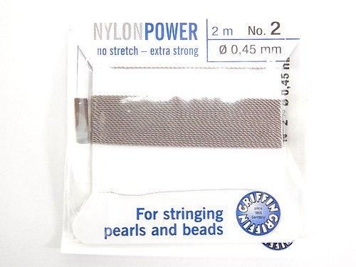 Griffin Cord (Nylon Bead Cord Thread) [0.30mm-0.70mm] Gray 1pc