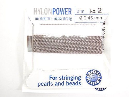 Griffin Cord (Nylon Beading Cord Thread) [0.30mm-0.70mm] Gray 1pc