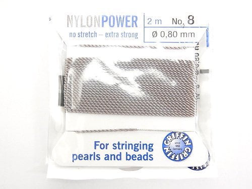 Griffin Cord (Nylon Beading Cord Thread) [0.75mm-1.05mm] Gray 1pc