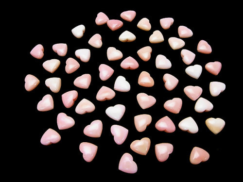 Queen Conch Shell AAA Heart 8 x 10 x 4 mm [Drilled Hole] 5 pcs $7.79!