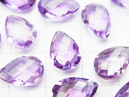 High Quality Amethyst AAA Undrilled Pear shape Cushion Cut 12x8mm 4pcs $11.79!