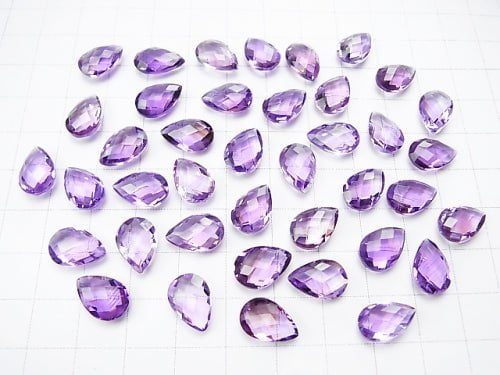 High Quality Amethyst AAA Undrilled Pear shape Cushion Cut 12x8mm 4pcs $11.79!