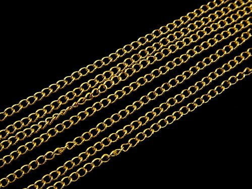 14KGF Flat Curb Chain 1.5mm width 10cm