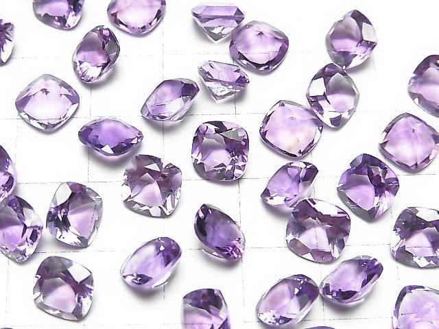 [Video]High Quality Amethyst AAA Loose stone Square Faceted 8x8mm 3pcs