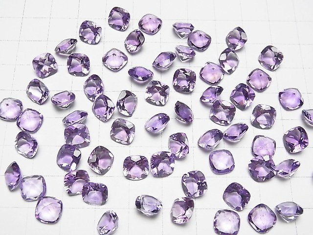 [Video]High Quality Amethyst AAA Loose stone Square Faceted 8x8mm 3pcs