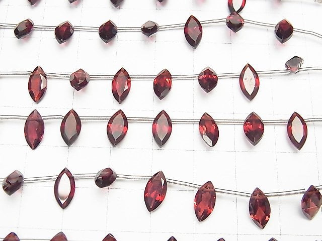 [Video]High Quality Mozambique Garnet AAA Marquise Faceted 10x5mm 1strand (8pcs)