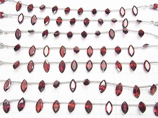 [Video]High Quality Mozambique Garnet AAA Marquise Faceted 10x5mm 1strand (8pcs)