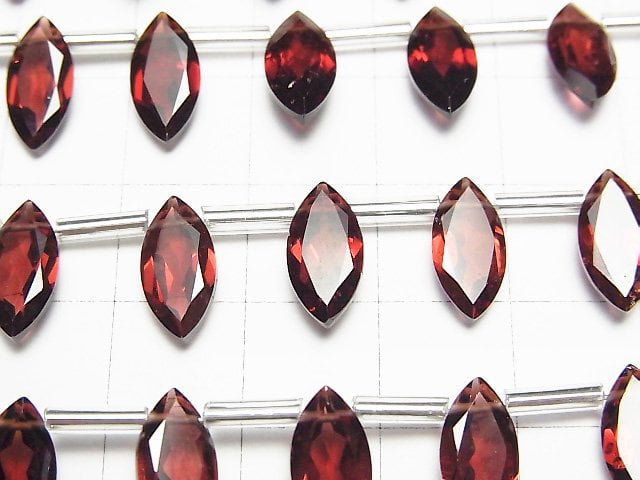 [Video]High Quality Mozambique Garnet AAA Marquise Faceted 12x6mm 1strand (8pcs)