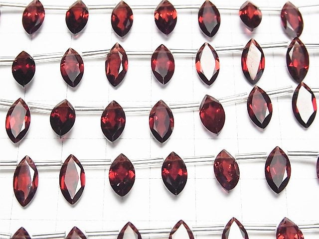 [Video]High Quality Mozambique Garnet AAA Marquise Faceted 12x6mm 1strand (8pcs)