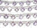 [Video] High Quality Pink Amethyst AAA Diamond Princess Cut 8x8mm 1strand (8pcs )