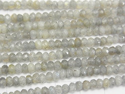 1strand $12.99! Labradorite AA Faceted Button Roundel 4mm 1strand beads (aprx.15inch/38cm)