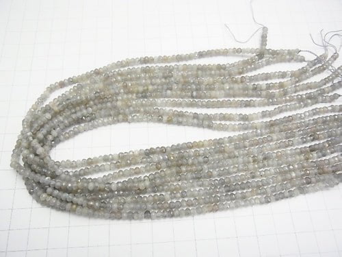 1strand $12.99! Labradorite AA Faceted Button Roundel 4mm 1strand beads (aprx.15inch/38cm)