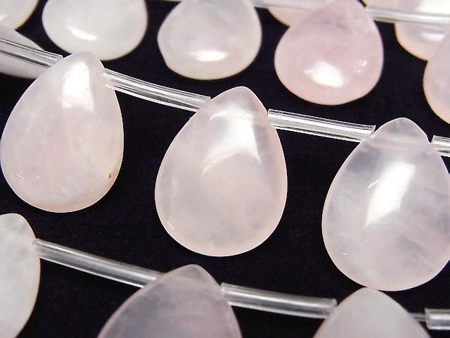 [Video] Rose Quartz AA+ Pear shape (Smooth) 20x15x6mm half or 1-strand beads (approx. 13inch/33cm)