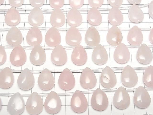 [Video] Rose Quartz AA+ Pear shape (Smooth) 20x15x6mm half or 1-strand beads (approx. 13inch/33cm)